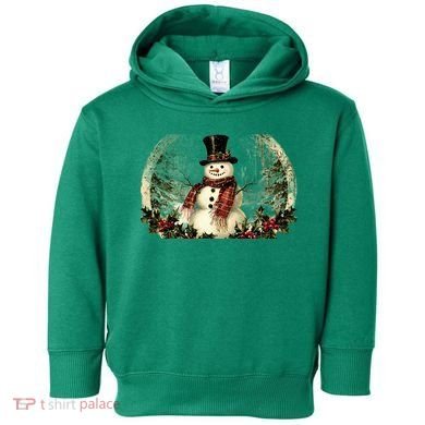 Vintage Snowman Scene Toddler Hoodie