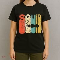Vintage Style Squid Silhouette Funny Squid T-Shirt thumb 4