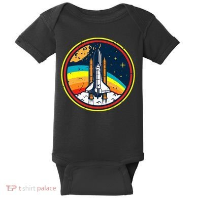 Vintage Space Shuttle Space Lover & Astronomy Stargazer Baby Bodysuit