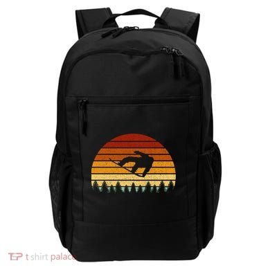 Vintage Sunset Snowboarding Gift For Snowboarders Great Gift Backpack