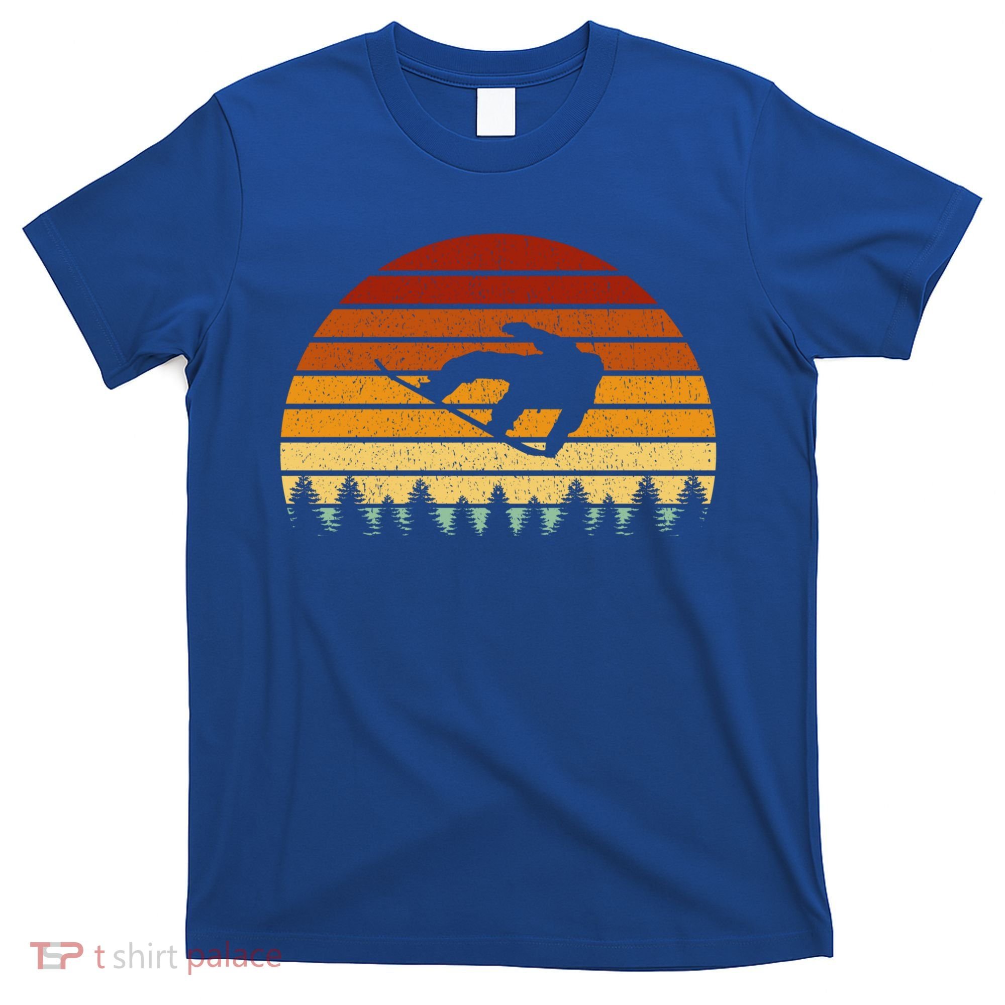 Vintage Sunset Snowboarding Gift For Snowboarders Great Gift T-Shirt
