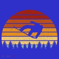 Vintage Sunset Snowboarding Gift For Snowboarders Great Gift T-Shirt thumb 7