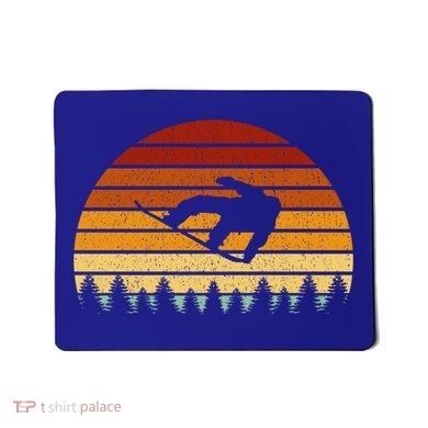 Vintage Sunset Snowboarding Gift For Snowboarders Great Gift Mousepad