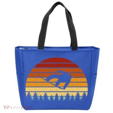 Vintage Sunset Snowboarding Gift For Snowboarders Great Gift Tote Bag