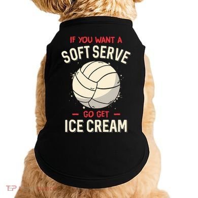 Volleyball Soft Serve Pun Design Doggie Tank
