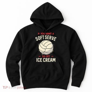 Volleyball Soft Serve Pun Design Hoodie
