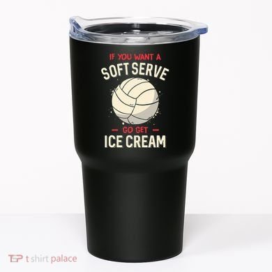 Volleyball Soft Serve Pun Design Tumbler