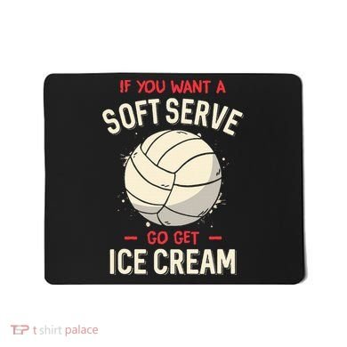 Volleyball Soft Serve Pun Design Mousepad