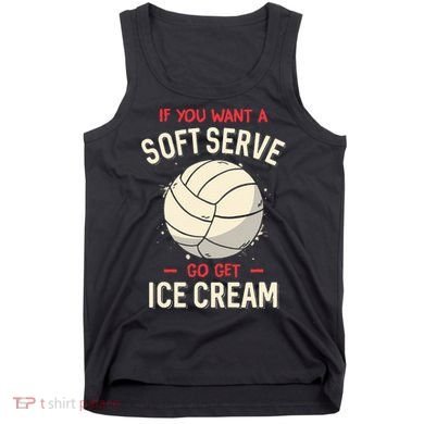 Volleyball Soft Serve Pun Design Tank Top