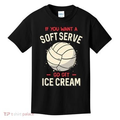 Volleyball Soft Serve Pun Design Kids T-Shirt