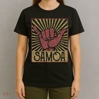Vintage Shaka Samoa Samoan Beach Sunset Surfer T-Shirt thumb 4