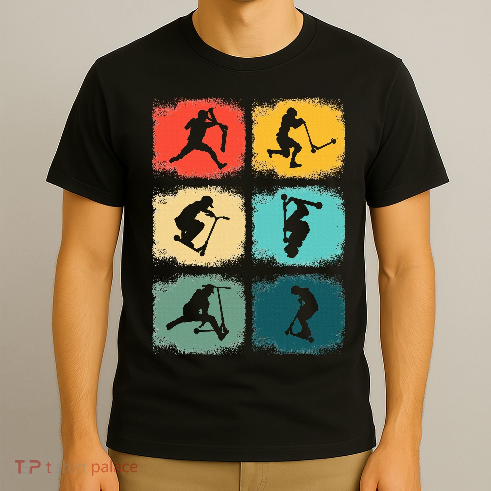 Vintage Stunts Scooter Trick Rider Scooter Gift T-Shirt