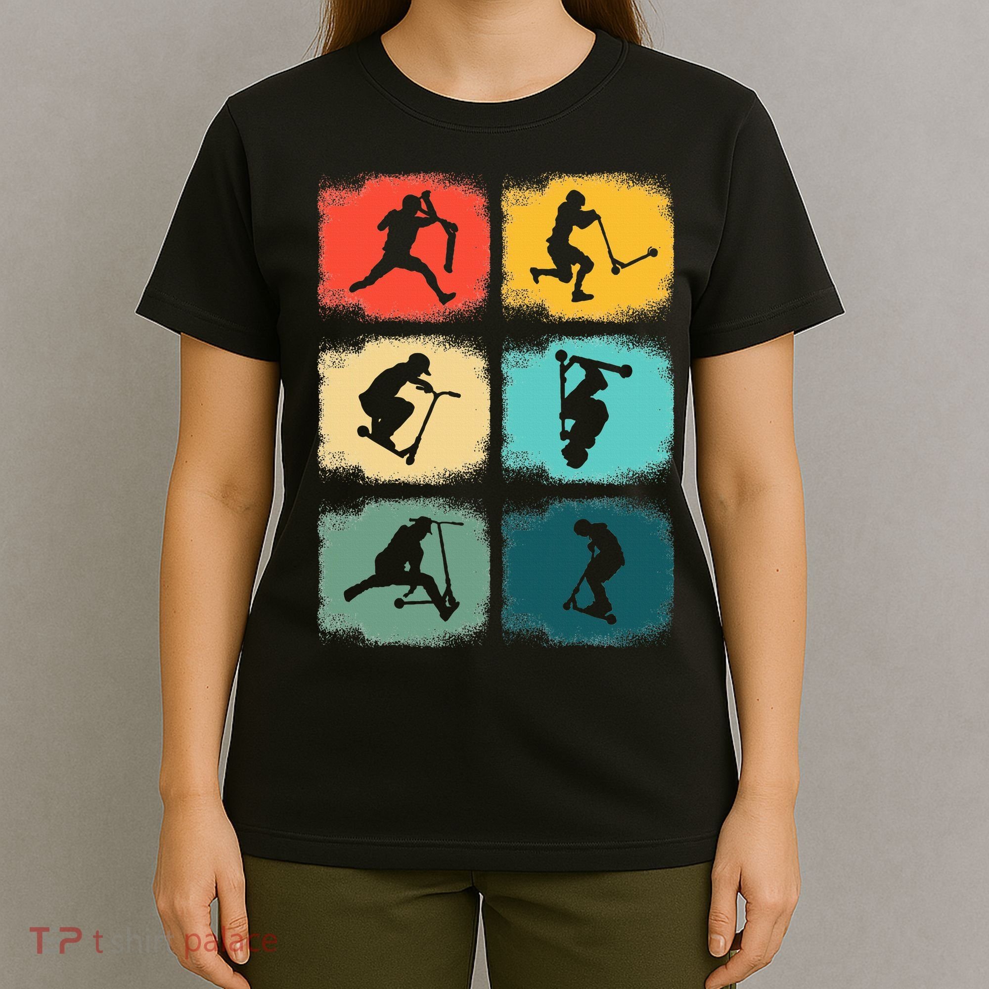 Vintage Stunts Scooter Trick Rider Scooter Gift T-Shirt