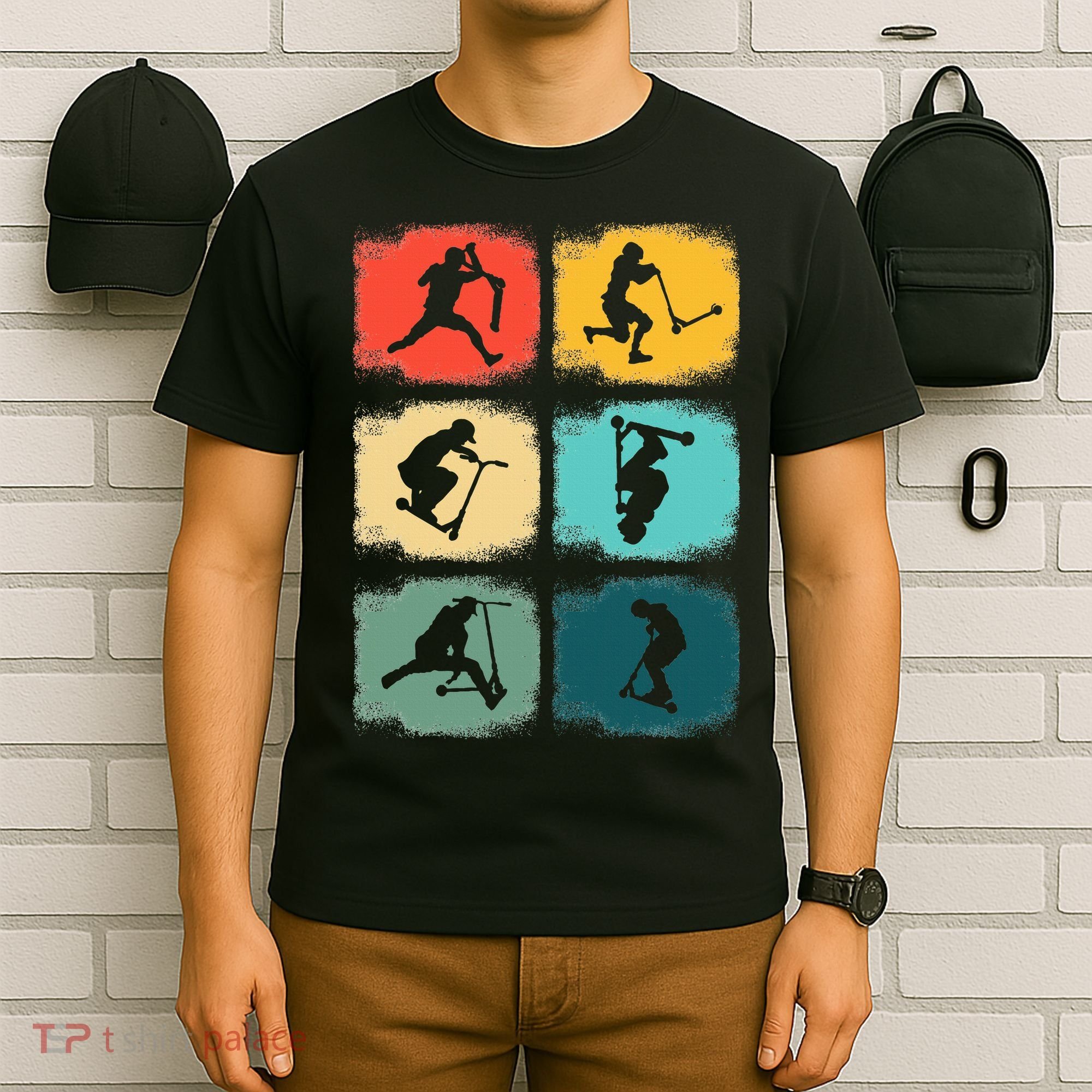 Vintage Stunts Scooter Trick Rider Scooter Gift T-Shirt