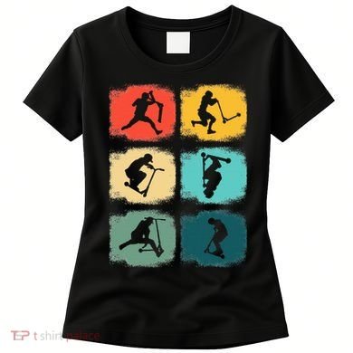 Vintage Stunts Scooter Trick Rider Scooter Gift Women's T-Shirt