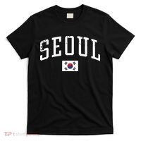 Vintage Seoul South Korea Country Flag Souvenir Vacation T-Shirt thumb 0
