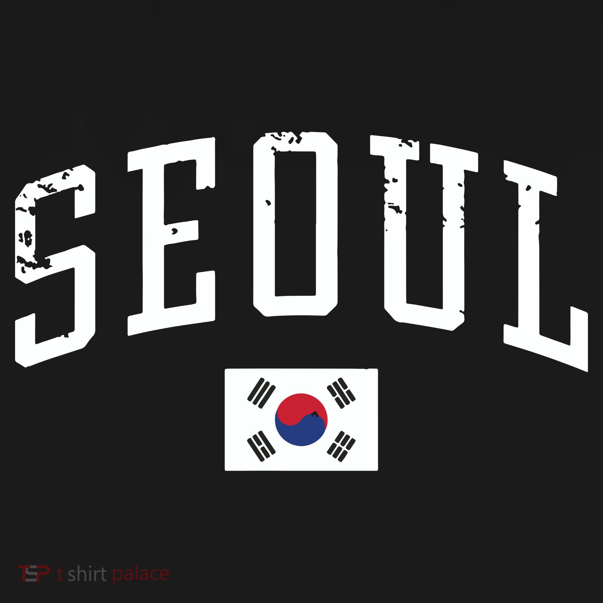 Vintage Seoul South Korea Country Flag Souvenir Vacation T-Shirt