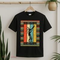 Vintage Style Silhouette Kokopelli Flute Native American T-Shirt thumb 2
