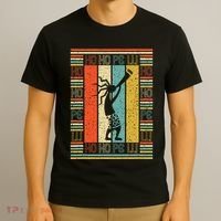 Vintage Style Silhouette Kokopelli Flute Native American T-Shirt thumb 3