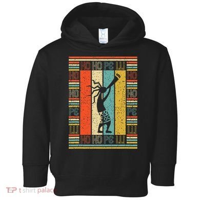 Vintage Style Silhouette Kokopelli Flute Native American Toddler Hoodie