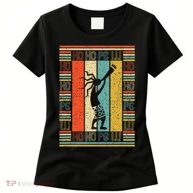 Vintage Style Silhouette Kokopelli Flute Native American Women's T-Shirt