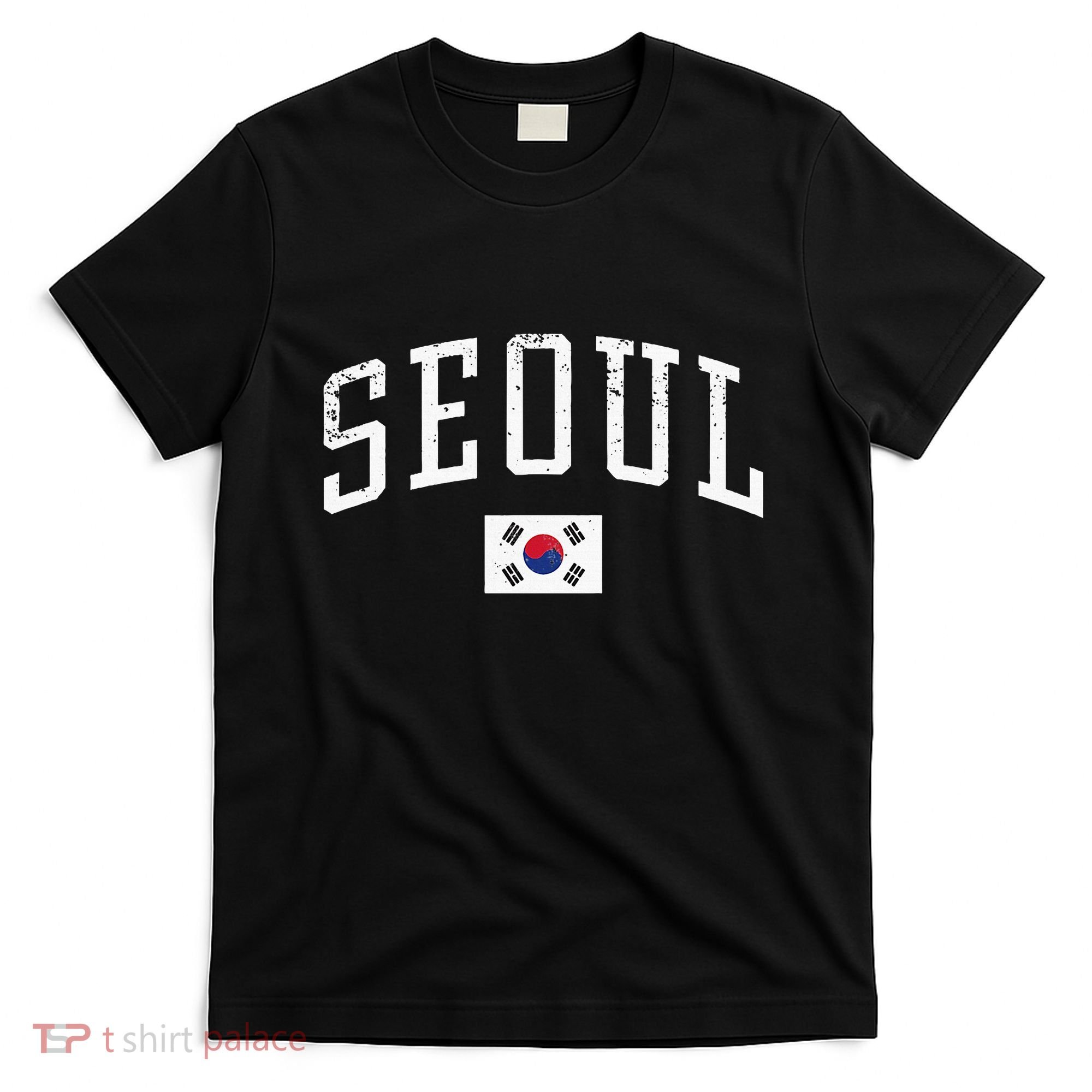 Vintage Seoul South Korea Country Flag Souvenir Vacation T-Shirt