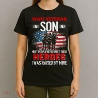 Veteran Son some people never meet their heroes veteran T-Shirt thumb 4