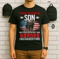 Veteran Son some people never meet their heroes veteran T-Shirt thumb 6
