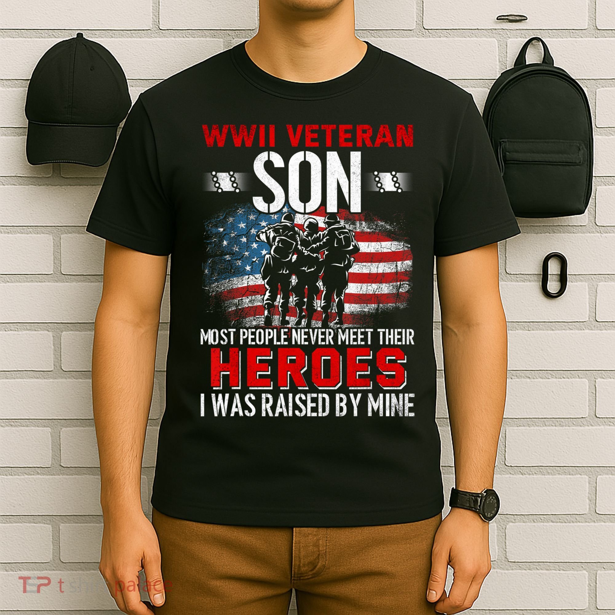 Veteran Son some people never meet their heroes veteran T-Shirt