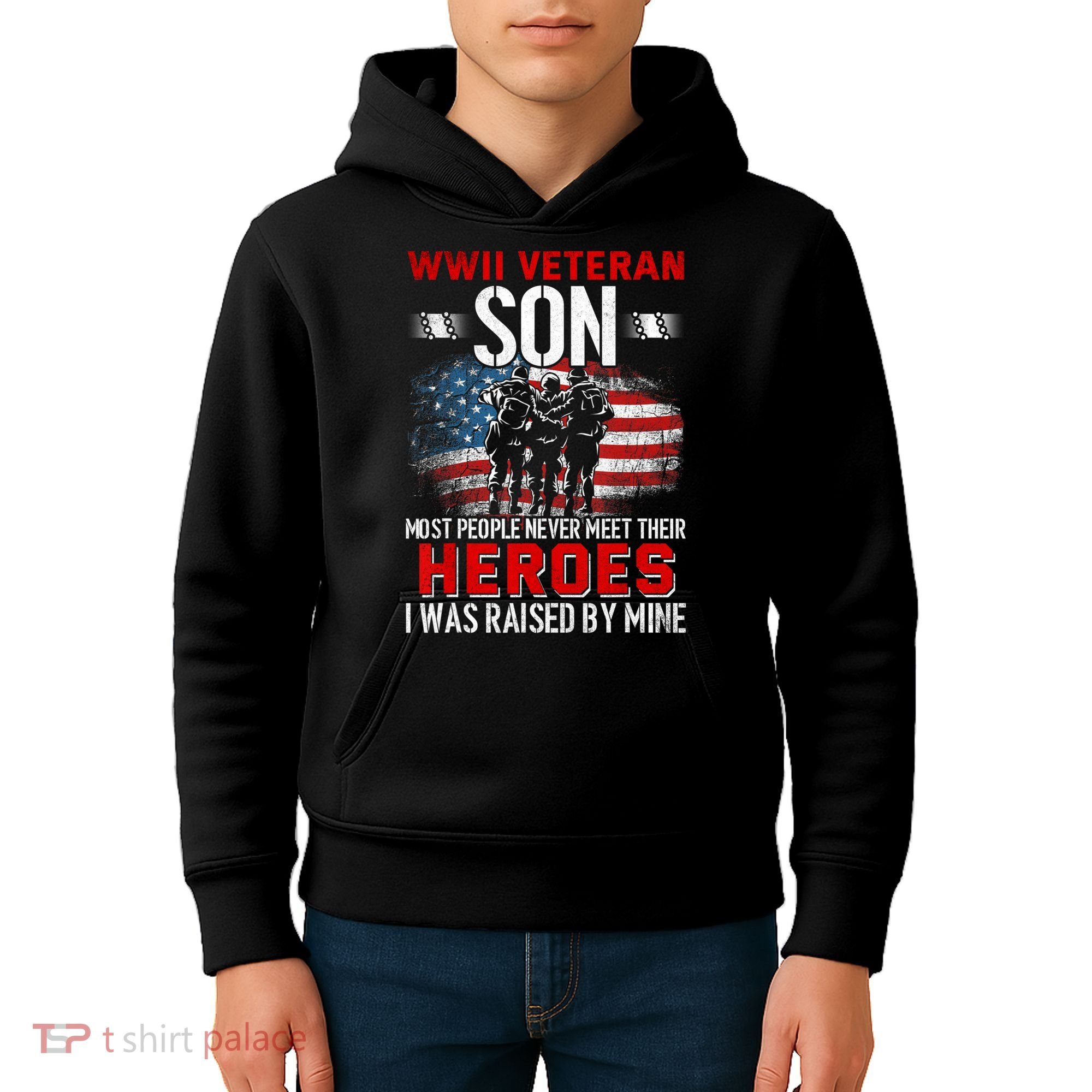 Veteran Son some people never meet their heroes veteran Kids Hoodie