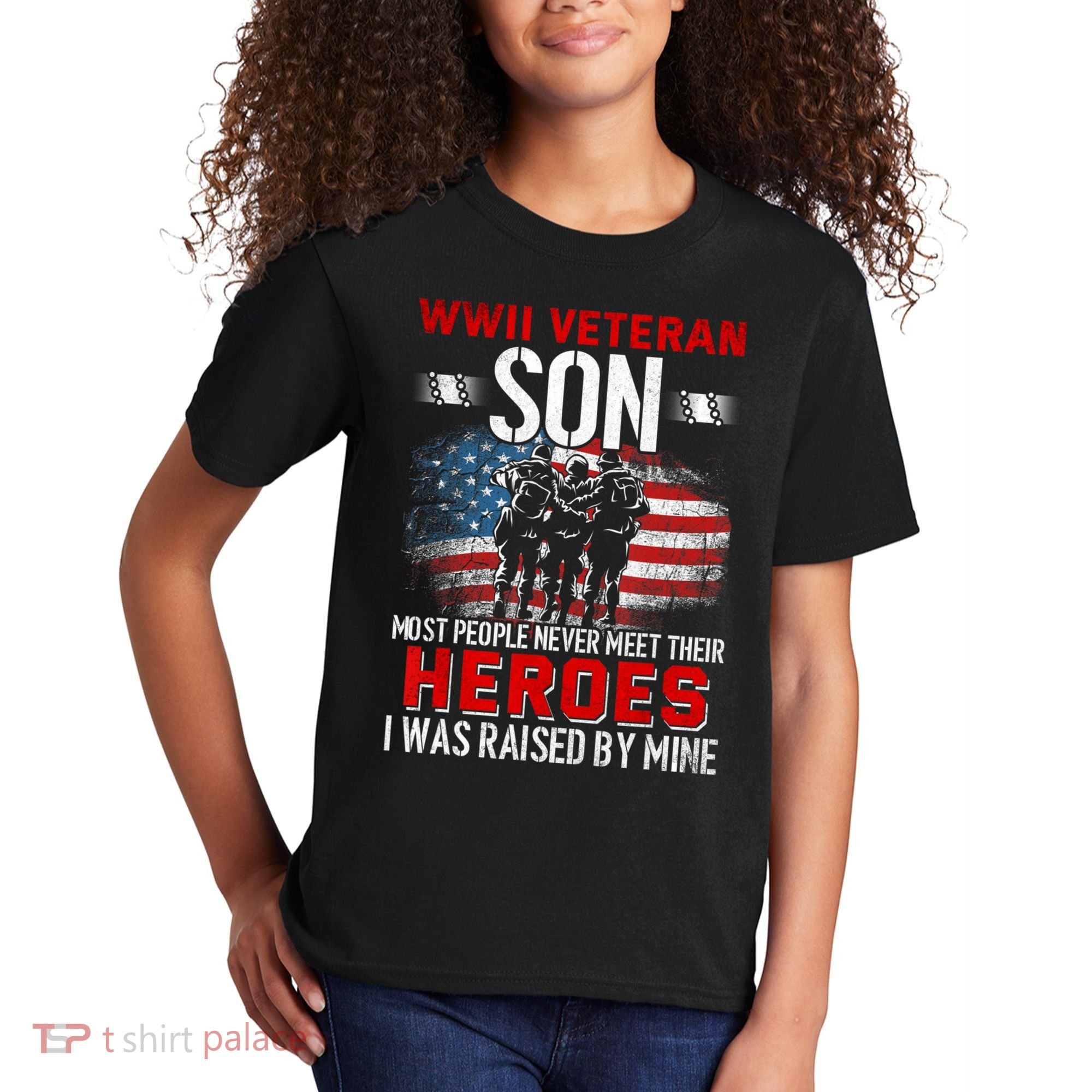Veteran Son some people never meet their heroes veteran Kids T-Shirt