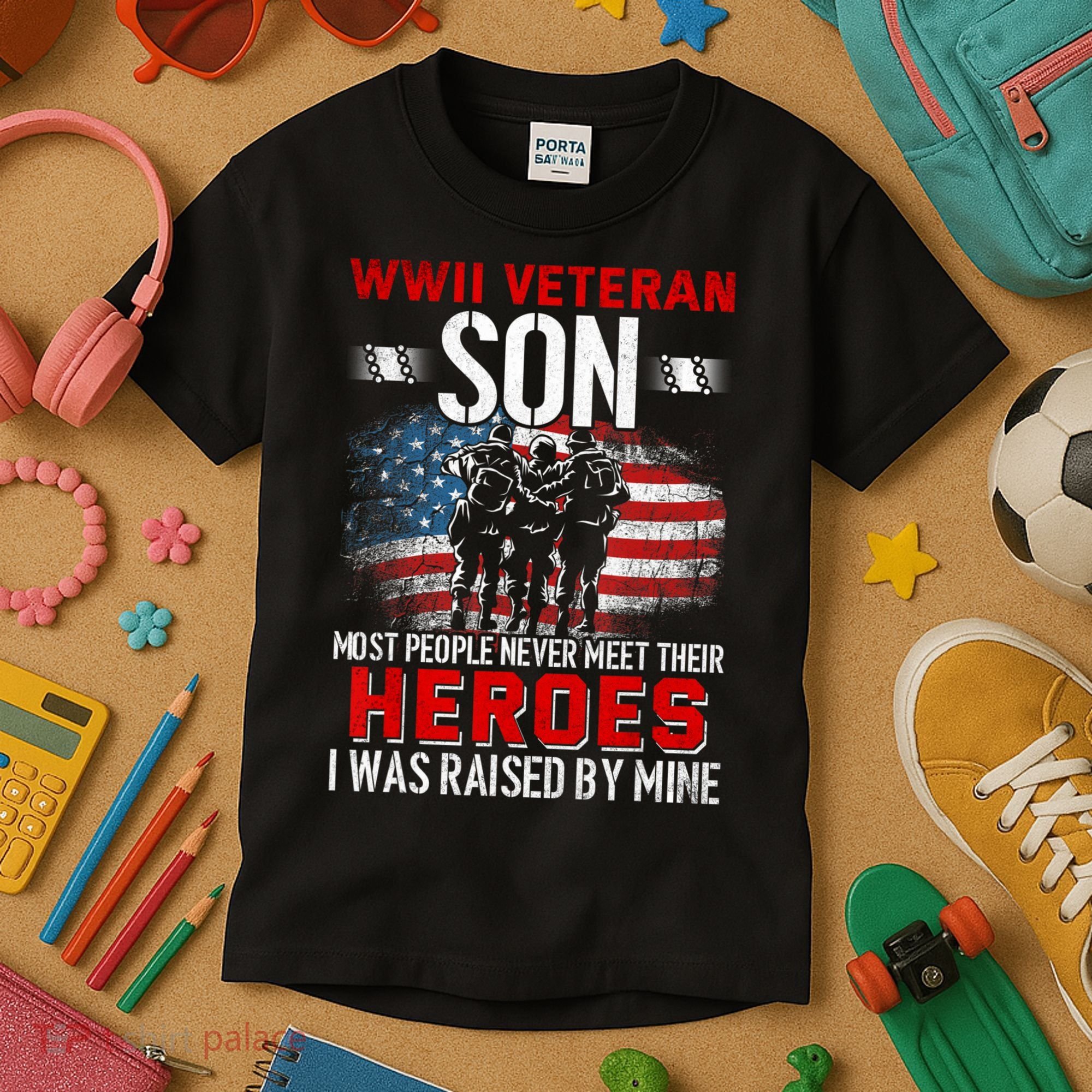 Veteran Son some people never meet their heroes veteran Kids T-Shirt