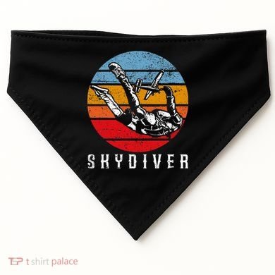 Vintage Skydiver Skydive Parachuting Gift Skydiving USA-Made Doggie Bandana