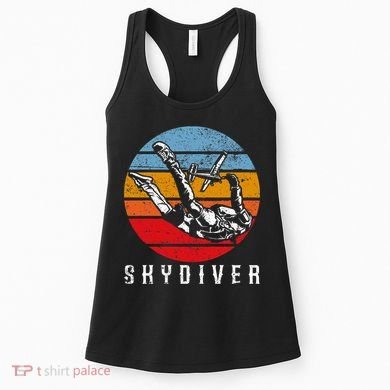 Vintage Skydiver Skydive Parachuting Gift Skydiving Women's Tank Top