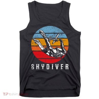 Vintage Skydiver Skydive Parachuting Gift Skydiving Tank Top