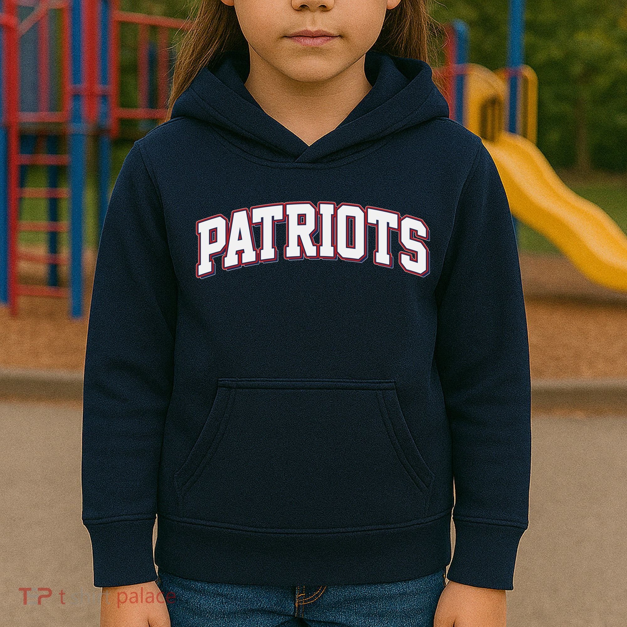 Varsity Sport Style Patriots Football Kids Hoodie