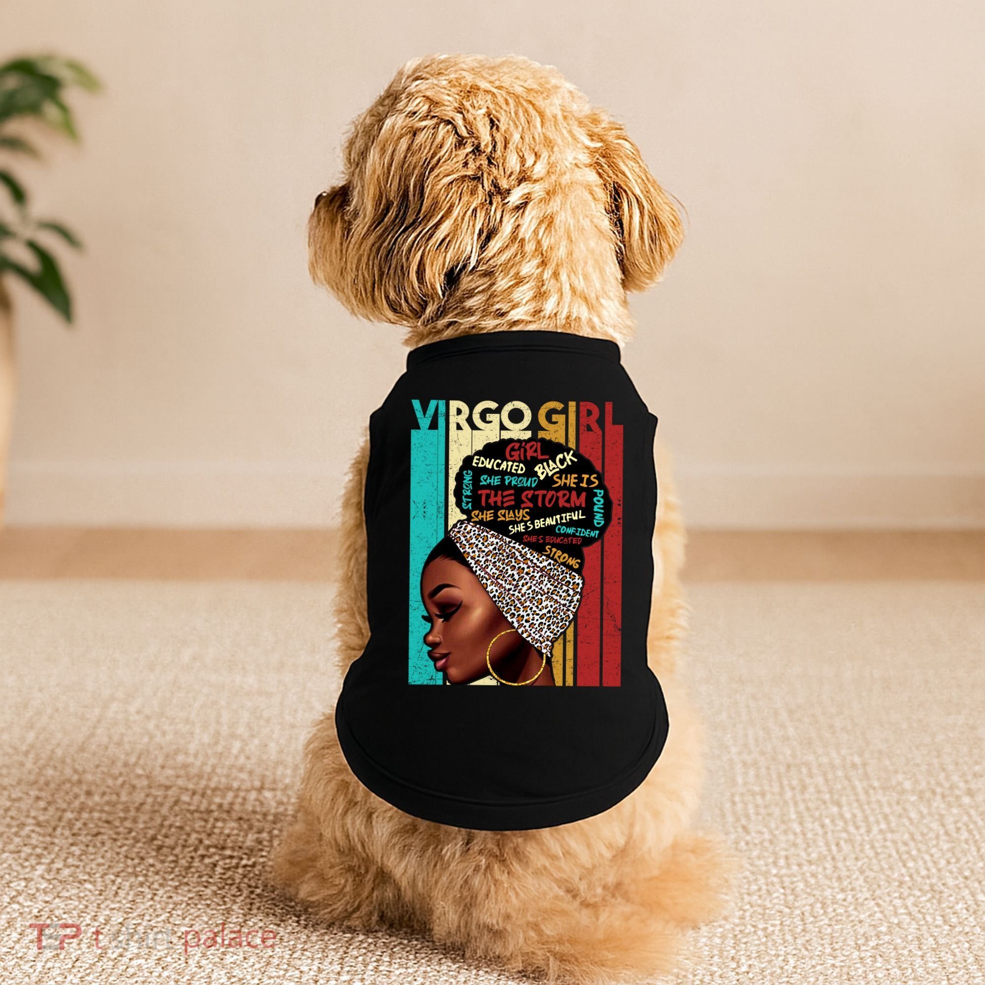 Virgo She Slays And Prays August September Birthday Queen Gift Doggie Tank