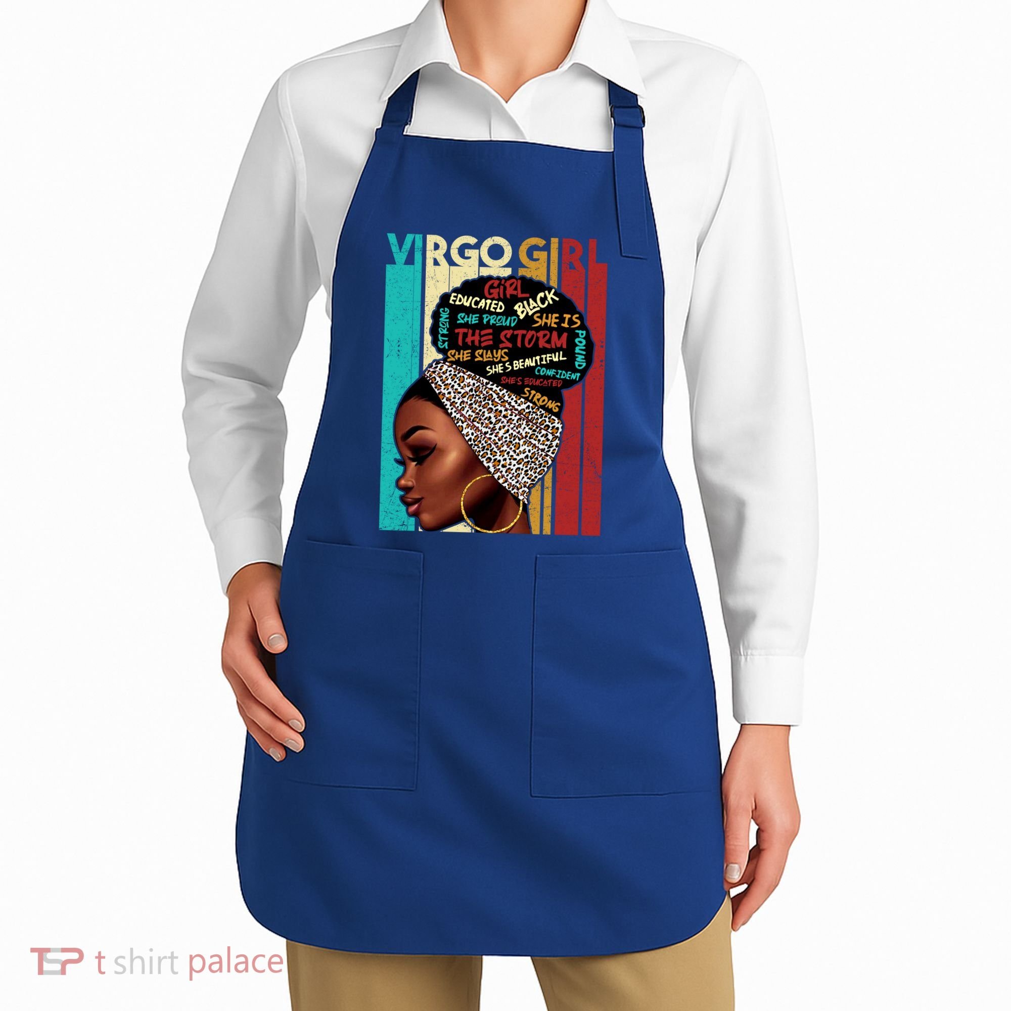 Virgo She Slays And Prays August September Birthday Queen Gift Apron