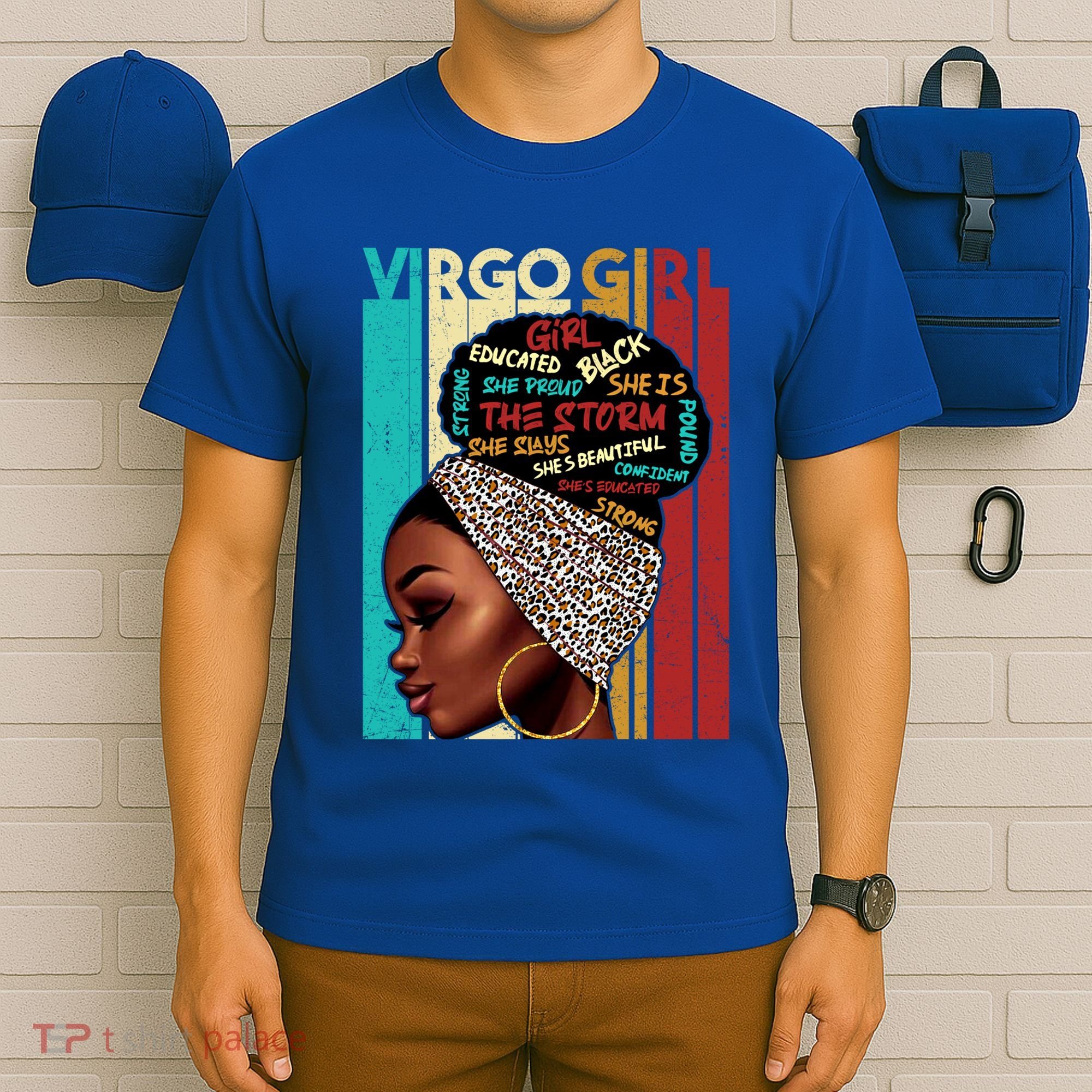 Virgo She Slays And Prays August September Birthday Queen Gift T-Shirt