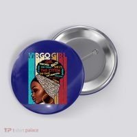 Virgo She Slays And Prays August September Birthday Queen Gift Button thumb 0