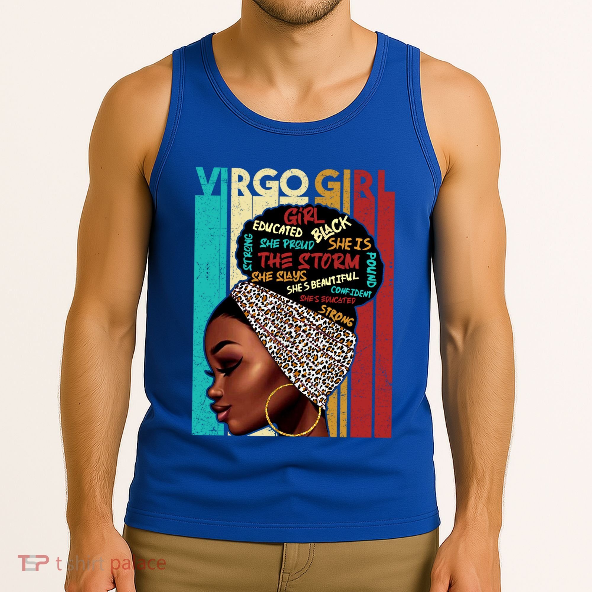 Virgo She Slays And Prays August September Birthday Queen Gift Tank Top