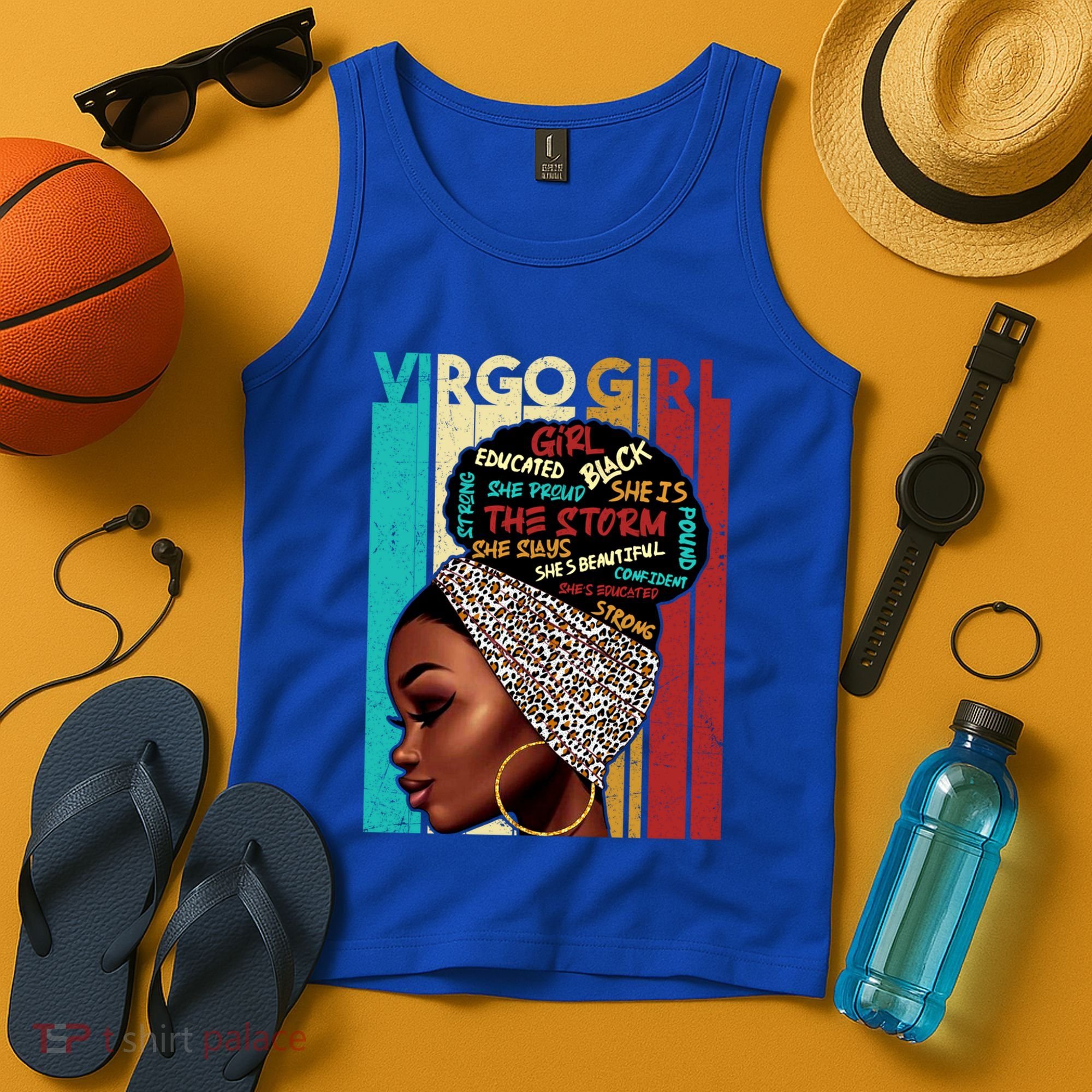 Virgo She Slays And Prays August September Birthday Queen Gift Tank Top