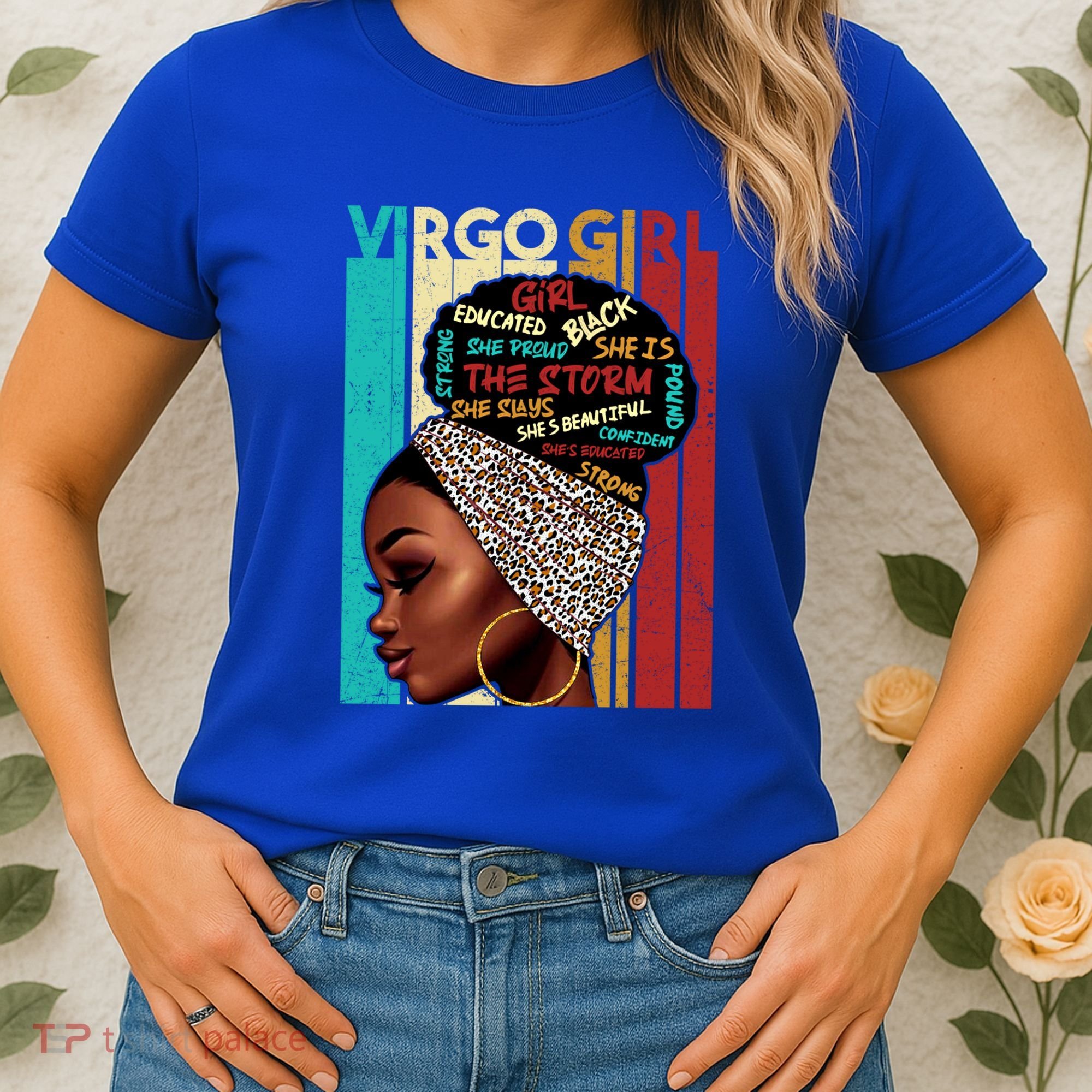 Virgo She Slays And Prays August September Birthday Queen Gift Women's T-Shirt