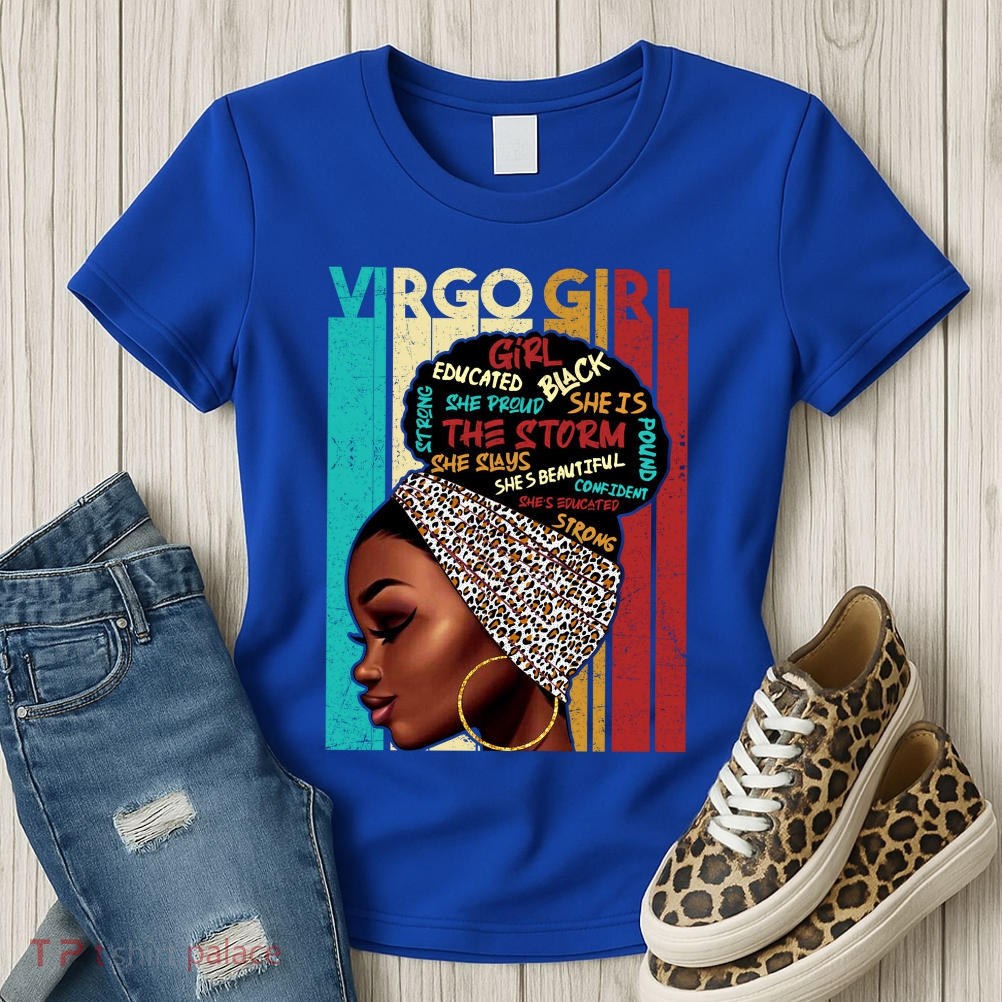 Virgo She Slays And Prays August September Birthday Queen Gift Women's T-Shirt