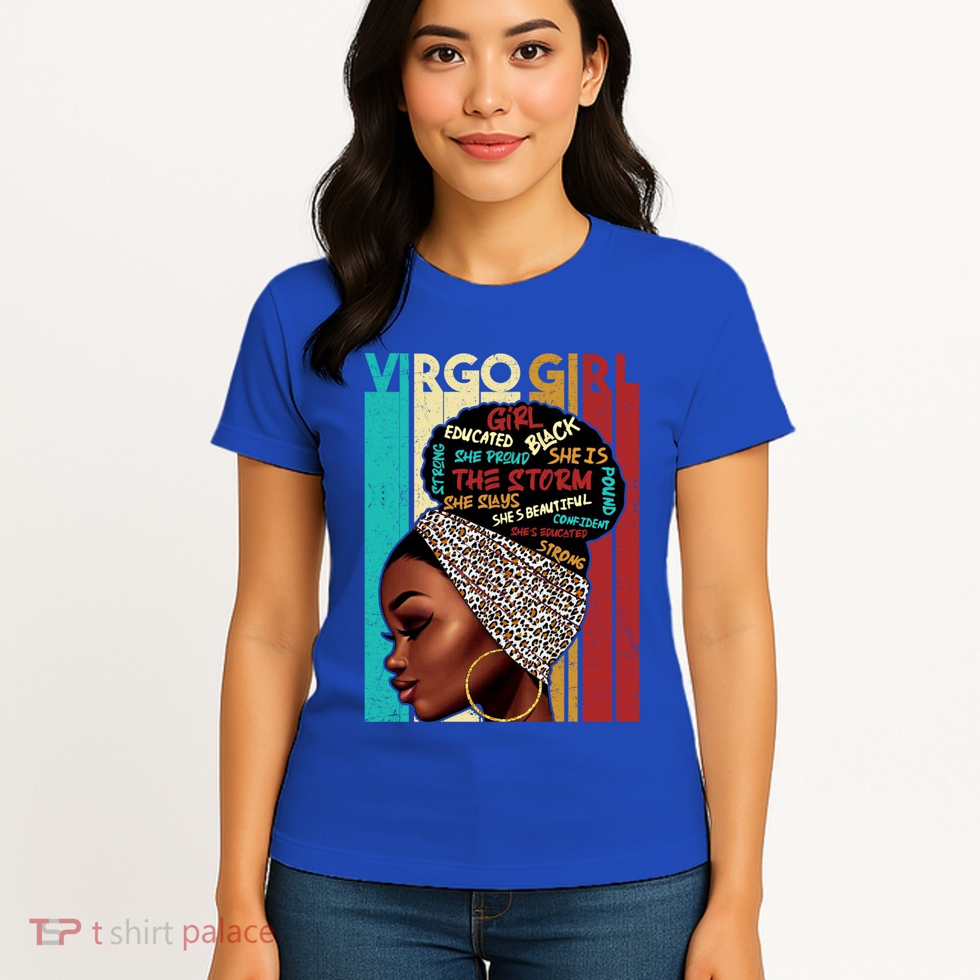 Virgo She Slays And Prays August September Birthday Queen Gift Women's T-Shirt