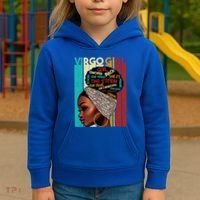 Virgo She Slays And Prays August September Birthday Queen Gift Kids Hoodie thumb 3