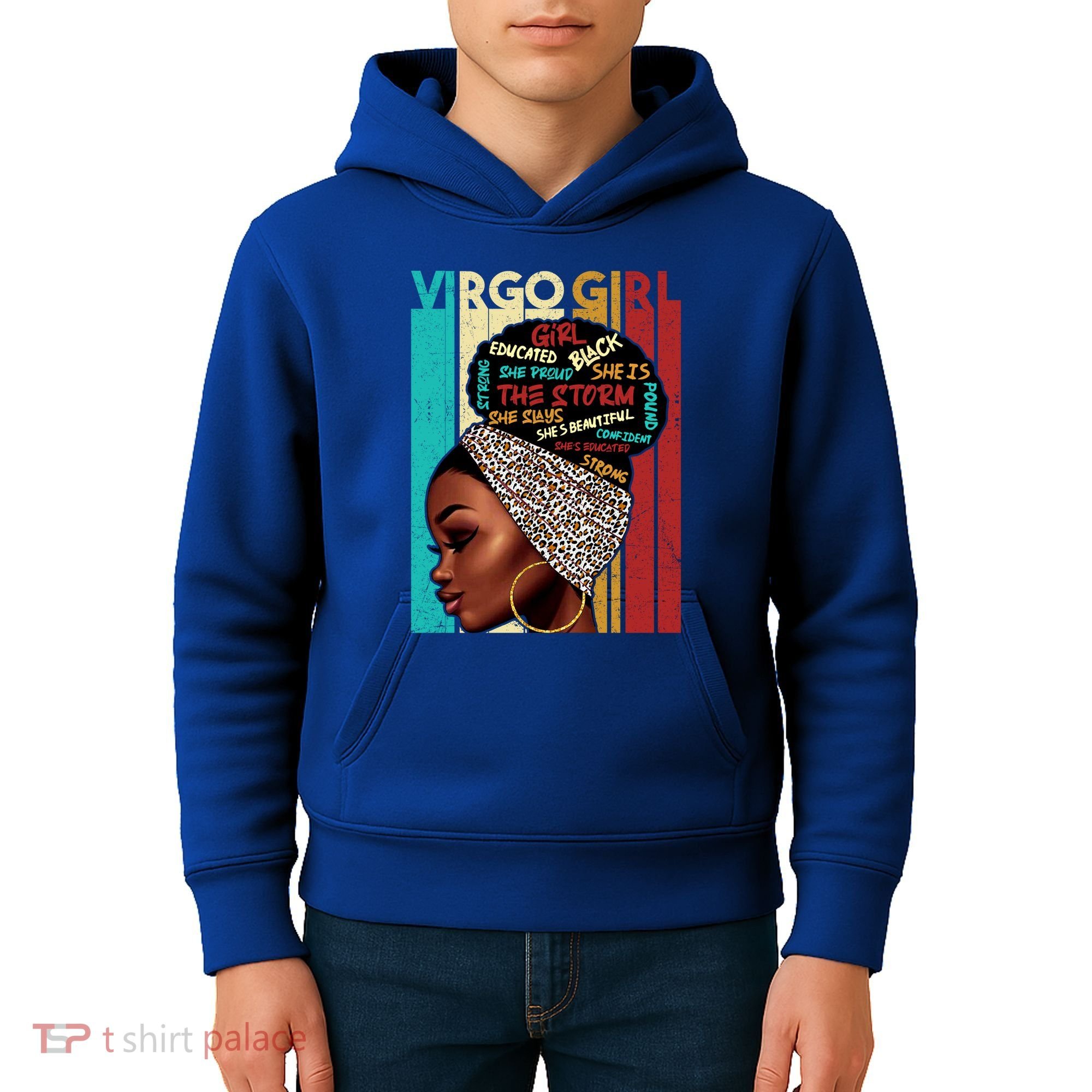 Virgo She Slays And Prays August September Birthday Queen Gift Kids Hoodie