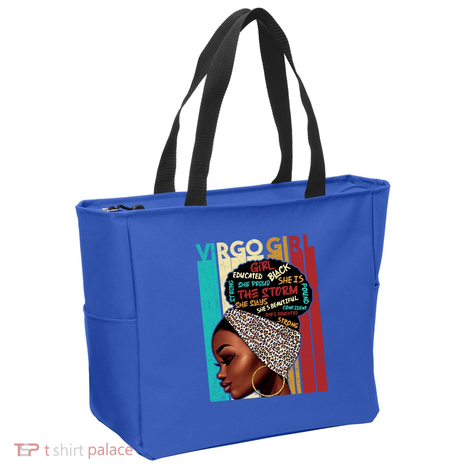 Virgo She Slays And Prays August September Birthday Queen Gift Tote Bag