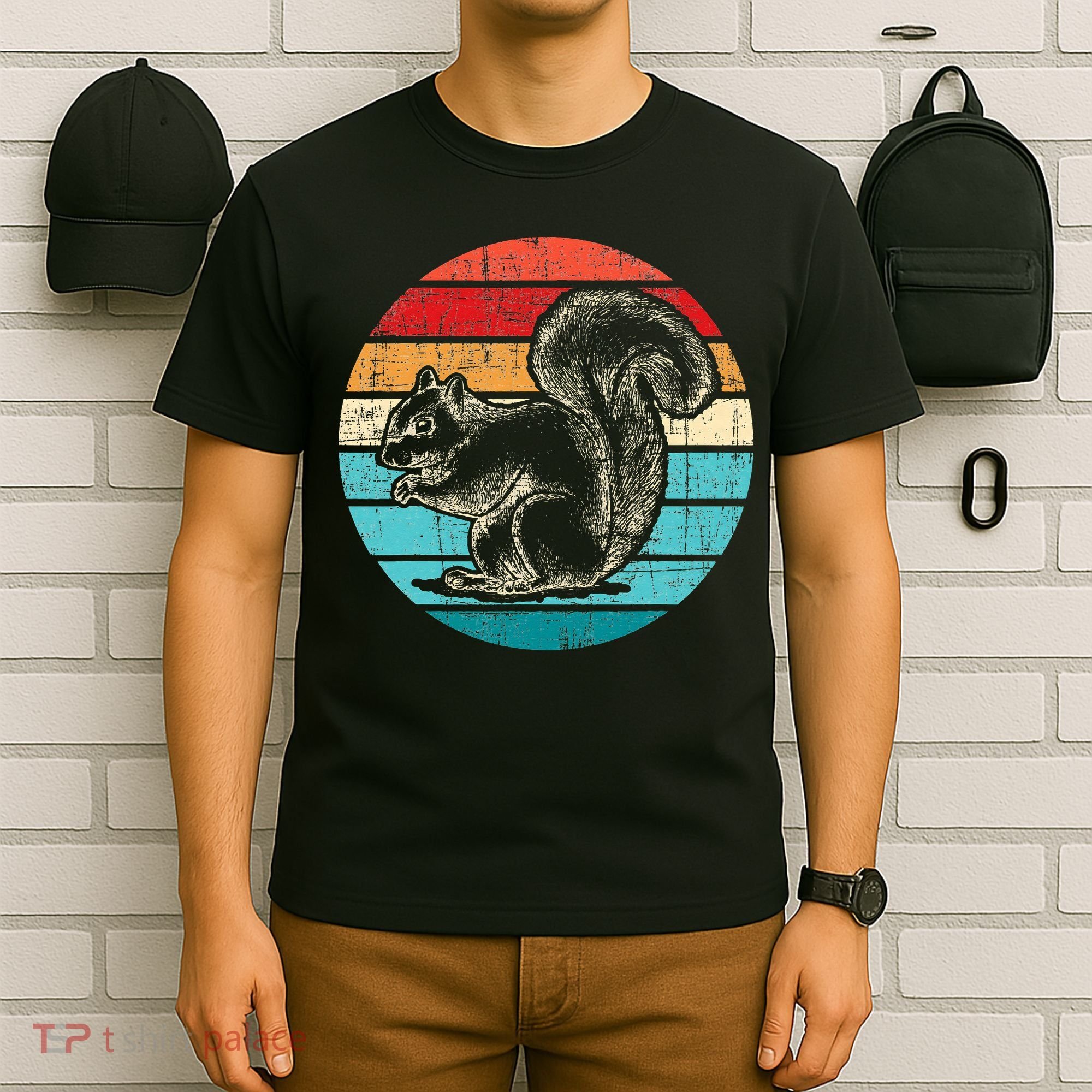 Vintage Squirrel Squirrel Lover Rodent Animal Lover T-Shirt