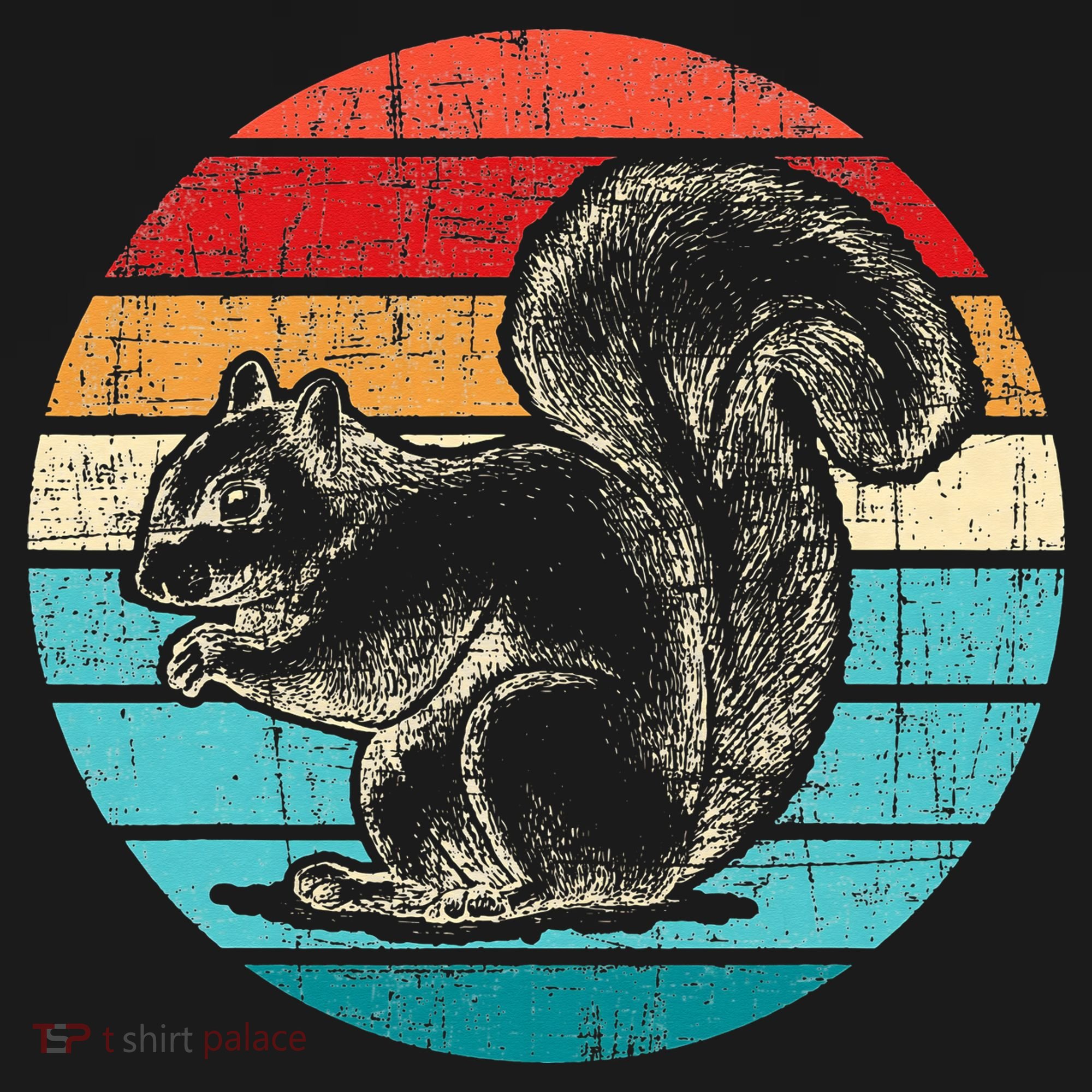Vintage Squirrel Squirrel Lover Rodent Animal Lover Kids Long Sleeve Shirt